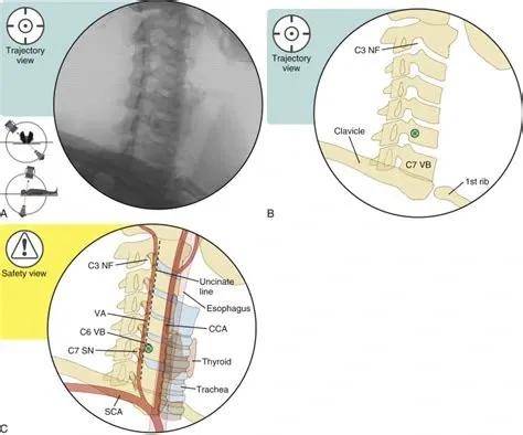 Anatomy diagram showing the location of the stellate ganglion in the neck